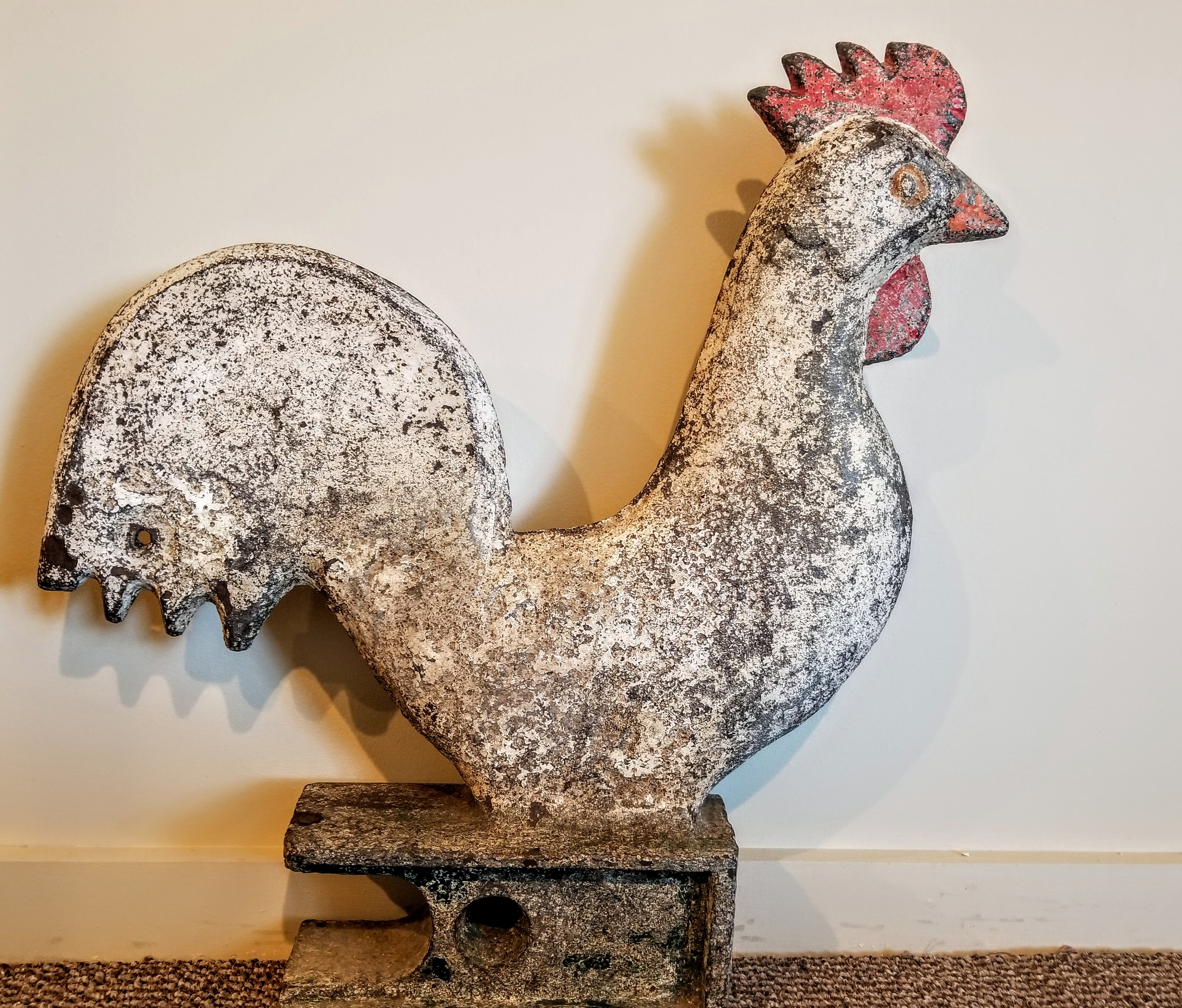 LARGE U BASE ROOSTER IN OLD PAINT