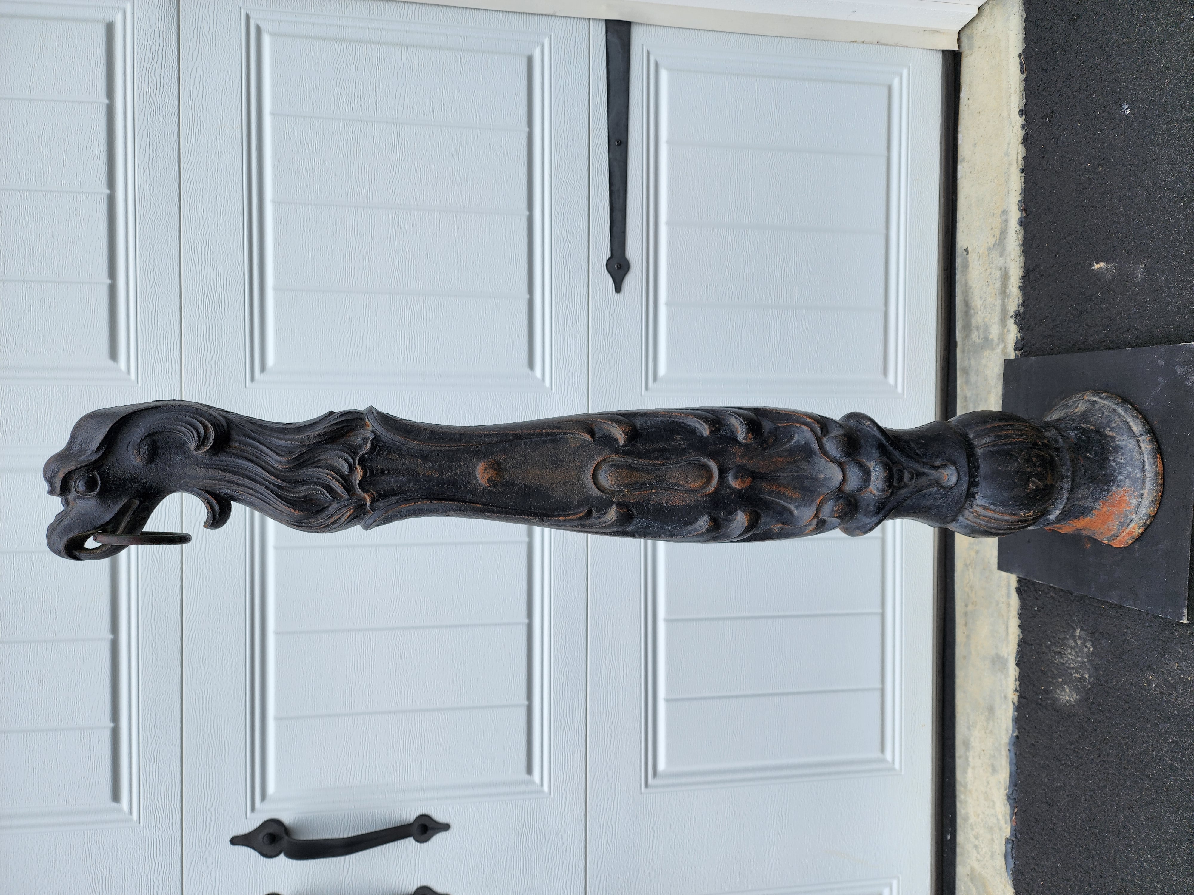 CAST IRON EAGLE HITCHING POST