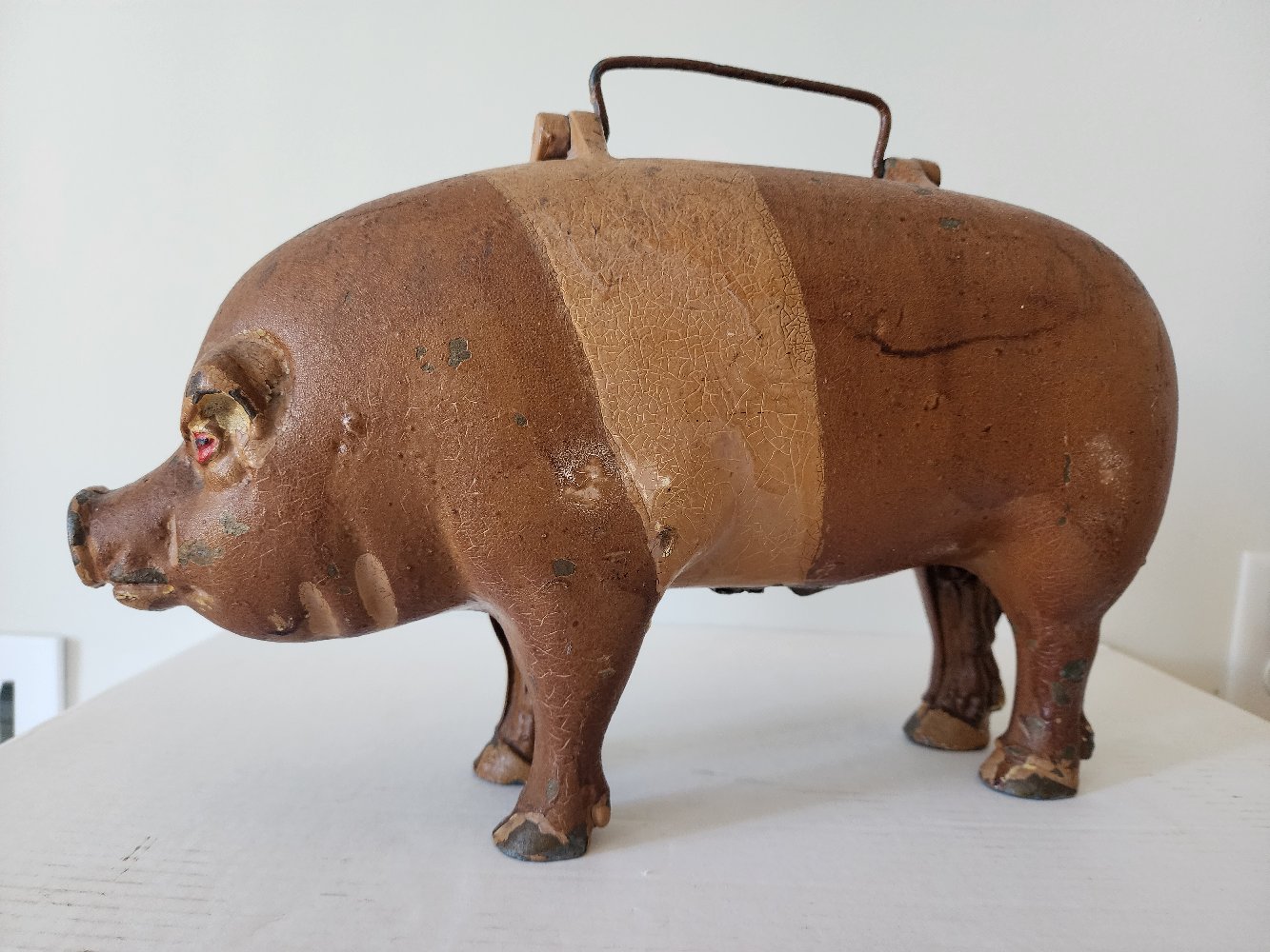 RARE CAST IRON PIG SALESMAN SAMPLE CASE