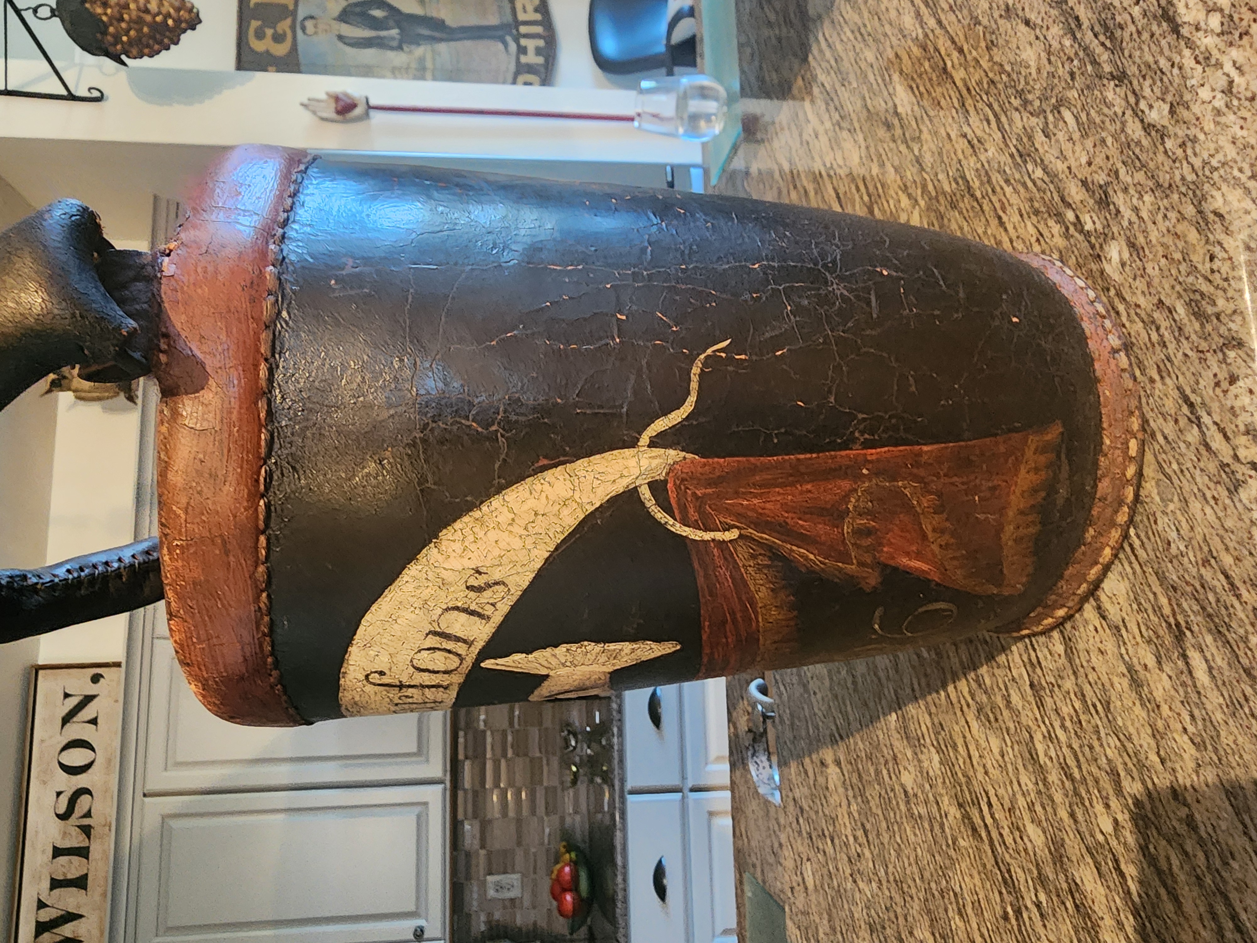 RARE PAIR OF LEATHER 1796 FIREBUCKETS