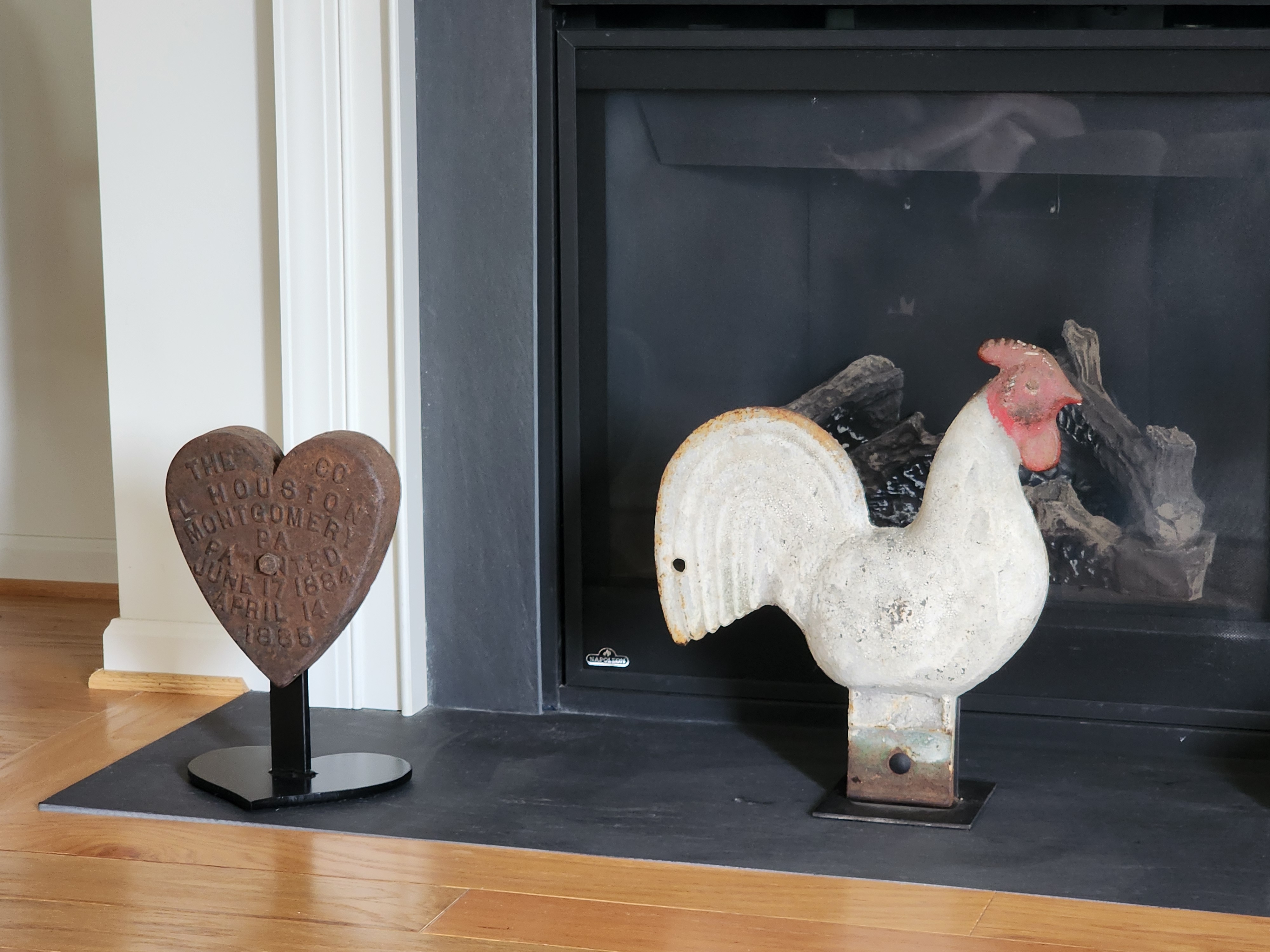 DECORATED CAST IRON ROOSTER