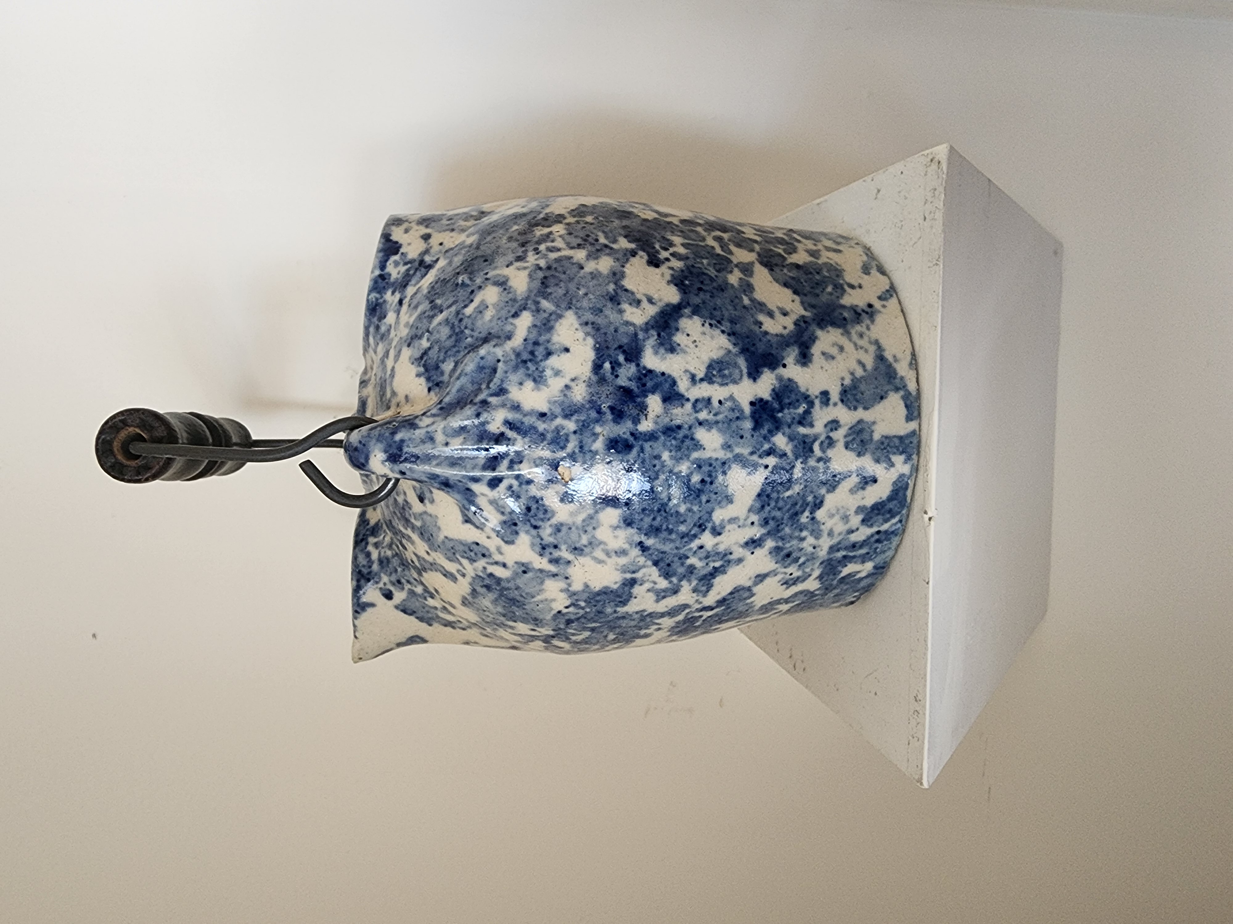 BLUE SPONGE RARE SMALL SYRUP JUG