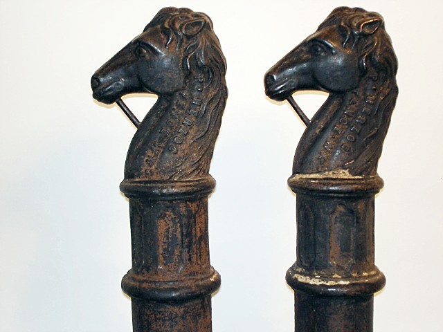GREAT PAIR OF HORSES STAMPED WITH MFG.