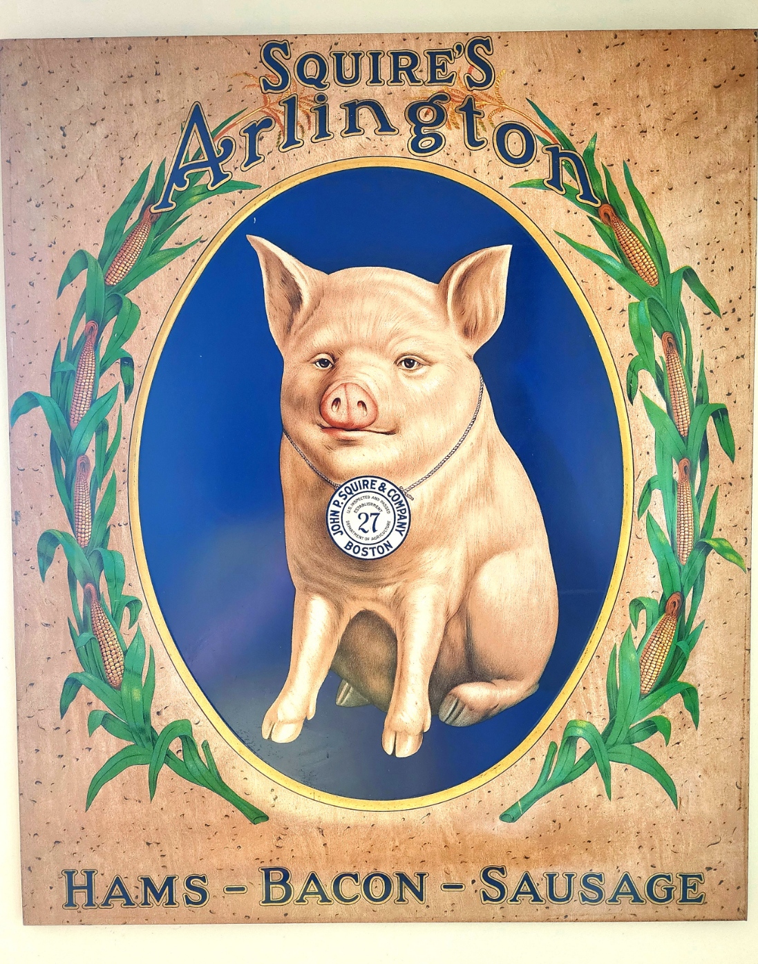 RARE SQUIRES PIG SIGN