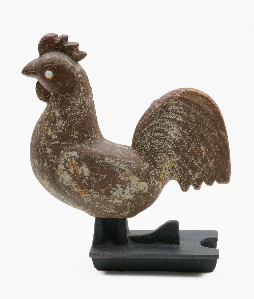 LARGE CAST IRON MOGUL ROOSTER ON BASE