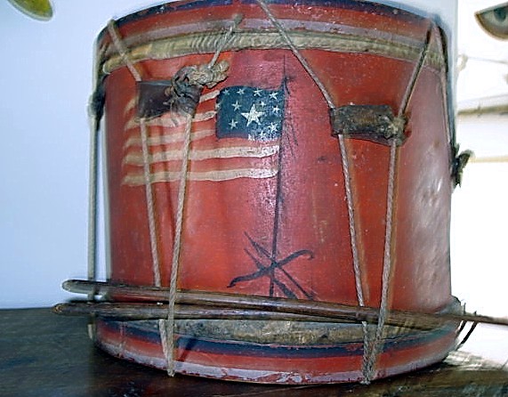 drum with 13 star flag