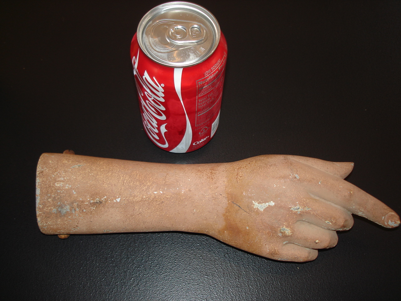 CAST ZINC HAND AND ARM