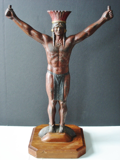 CAST IRON FIGURE - FORM OF AN INDIAN