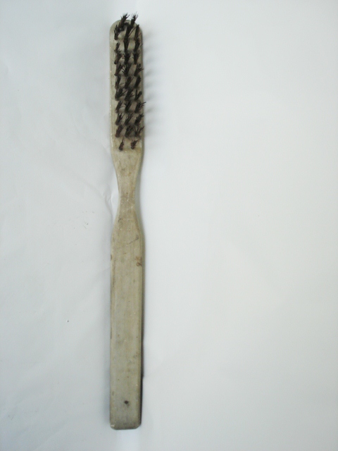 LARGE WOOD CARVED TOOTH BRUSH