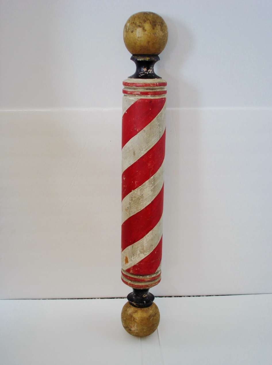 SMALL WALL HANGING BARBER POLE