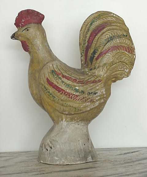 A LARGE SIZE ROOSTER IN CHALK.