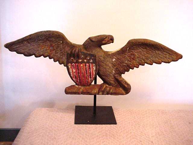 CAST IRON EAGLE WITH SHIELD