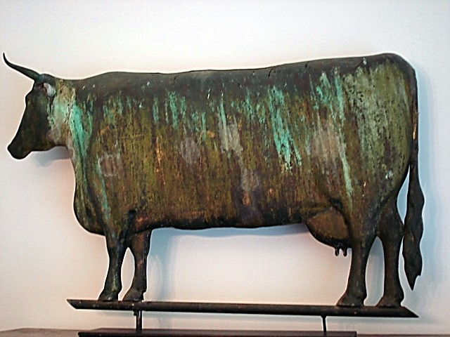 large copper cow weathervane