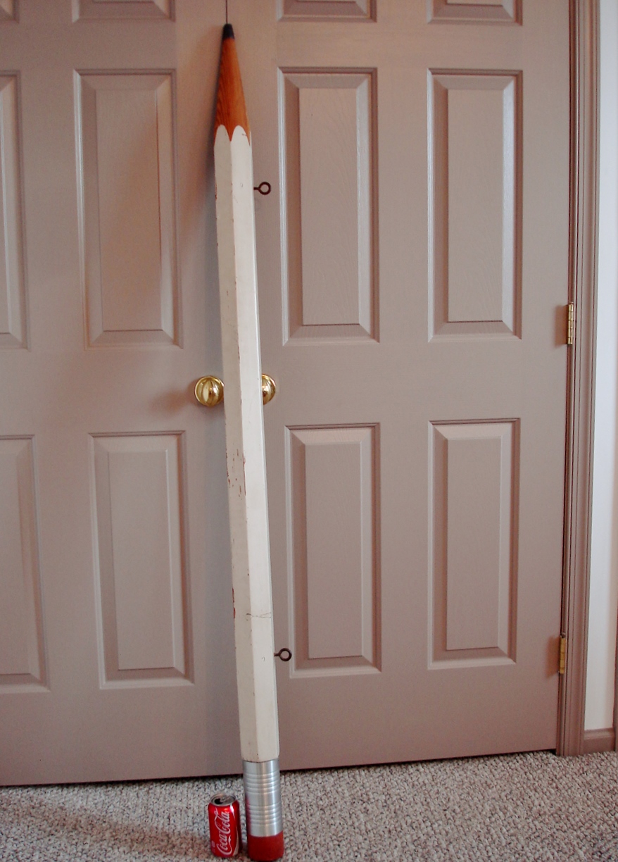 VERY LARGE WOOD PENCILE TRADE SIGN