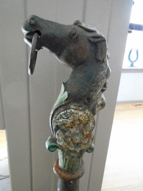 VERY FINE HORSE HITCHING POST