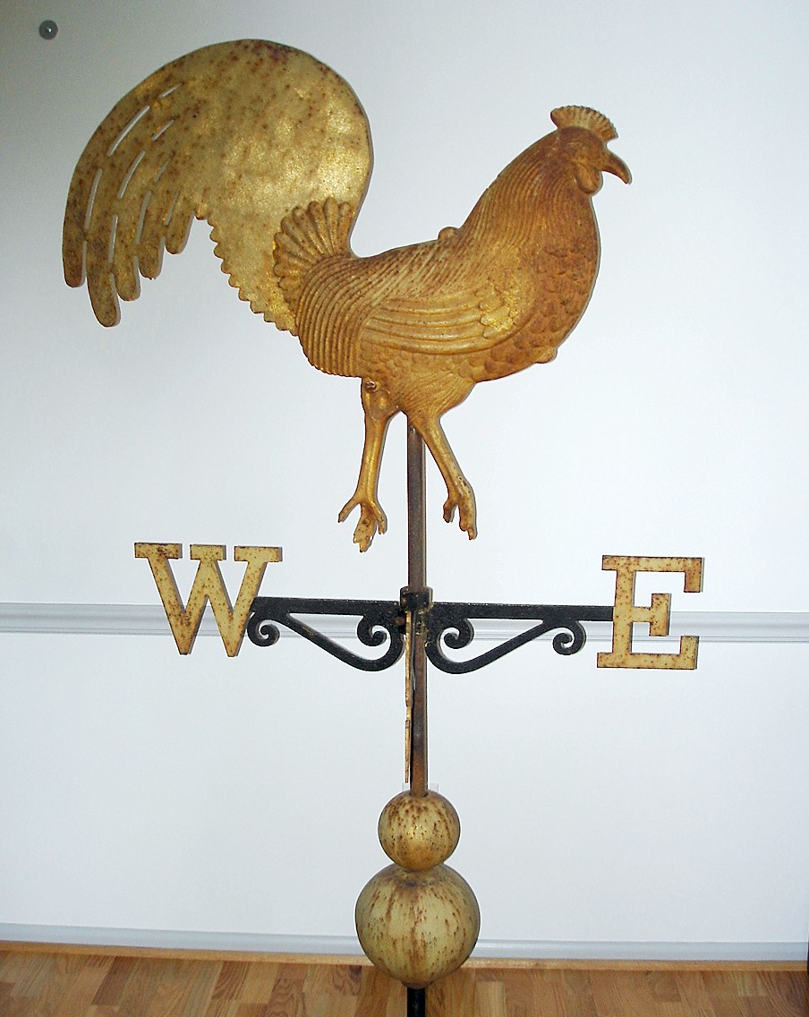 CAST IRON ROCHESTER ROOSTER IN OLD PAINT